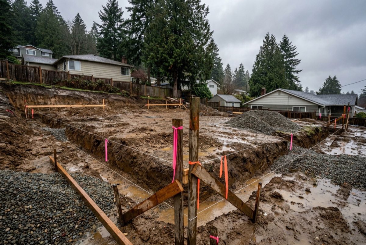 Construction Staking - Setting out the approved design
