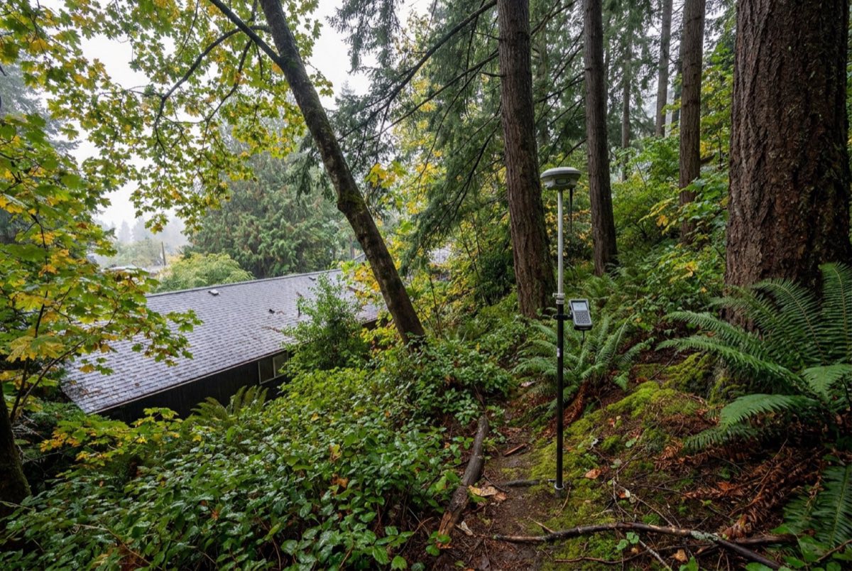 Topographic Survey - Slopes, trees and site plan data